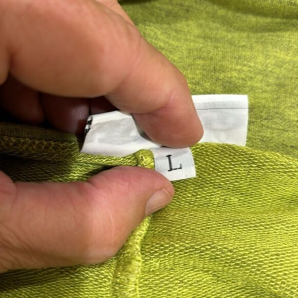 Bryn Walker French Terry Short Sleeve Lagenlook Midi / Maxi Dress ~ Green ~ L - Picture 9 of 9